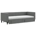 Miniatyrbillede 3 af 11: vidaXL daybed med udtræk og skuffer 80x200 cm stof mørkegrå