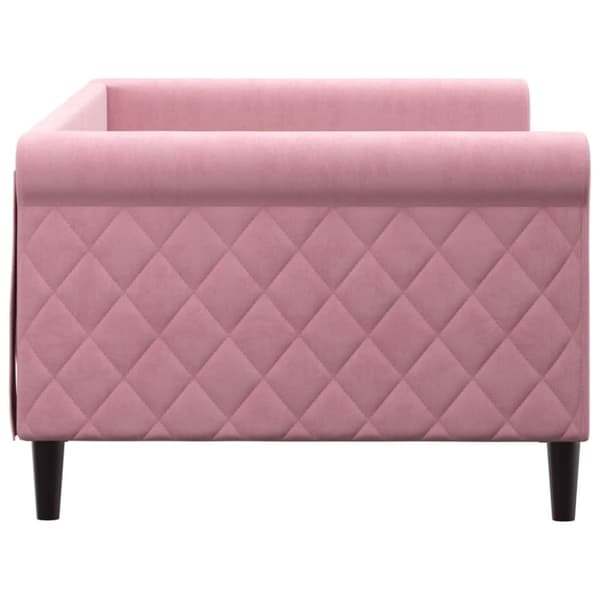 vidaXL Dagbädd rosa 90x200 cm sammet
