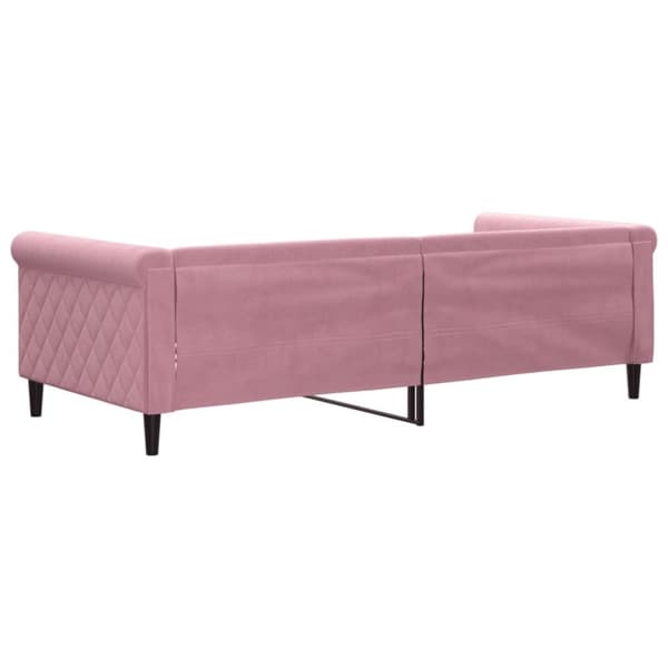vidaXL Dagbädd rosa 90x200 cm sammet