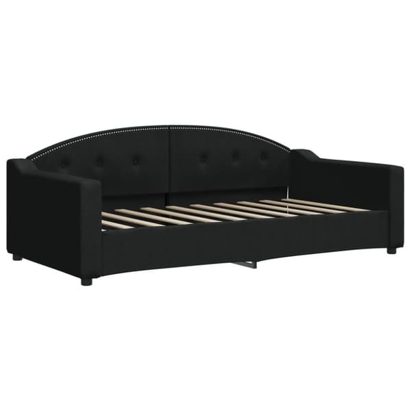 vidaXL daybed med udtræk og skuffer 90x190 cm stof sort
