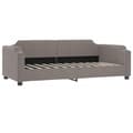 Miniatyrbillede 4 af 11: vidaXL daybed med udtræk og skuffer 90x200 cm stof gråbrun