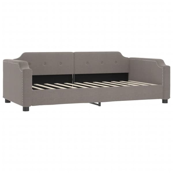 vidaXL daybed med udtræk og skuffer 90x200 cm stof gråbrun