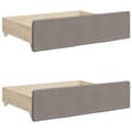 Miniatyrbillede 8 af 11: vidaXL daybed med udtræk og skuffer 90x200 cm stof gråbrun