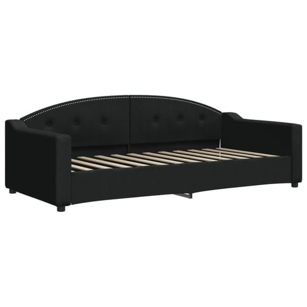 vidaXL daybed med udtræk og skuffer 80x200 cm stof sort