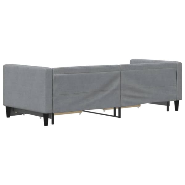 vidaXL Dagbädd utdragbar med lådor ljusgrå 80x200 cm tyg