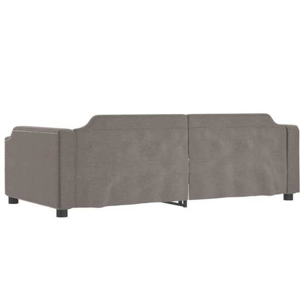 vidaXL daybed med udtræk og skuffer 100x200 cm stof gråbrun