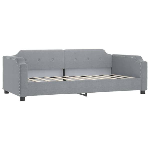 vidaXL daybed med udtræk og skuffer 80x200 cm stof lysegrå