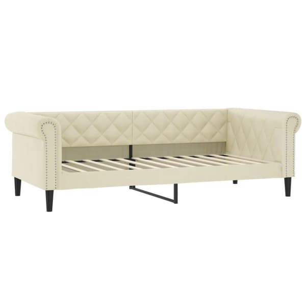 vidaXL Dagbädd gräddvit 100x200 cm konstläder