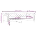 Miniatyrbillede 7 af 8: vidaXL daybed 100x200 cm kunstlæder cremefarvet