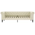 Miniatyrbillede 2 af 8: vidaXL daybed 100x200 cm kunstlæder cremefarvet
