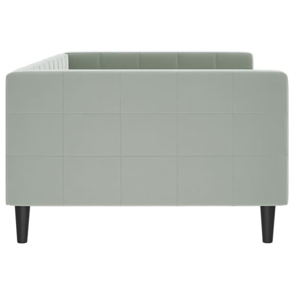 vidaXL Dagbädd ljusgrå 100x200 cm sammet