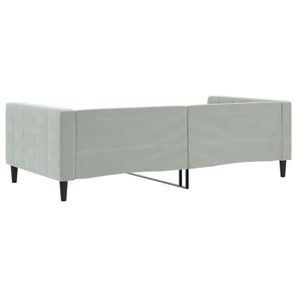 vidaXL Dagbädd ljusgrå 100x200 cm sammet