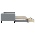 Miniatyrbillede 3 af 11: vidaXL daybed med udtræk og skuffer 90x190 cm stof lysegrå