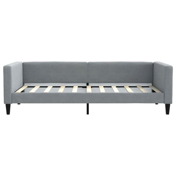 vidaXL daybed med udtræk og skuffer 90x190 cm stof lysegrå