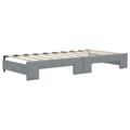 Miniatyrbillede 7 af 11: vidaXL daybed med udtræk og skuffer 90x190 cm stof lysegrå