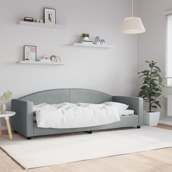 vidaXL daybed 80x200 cm stof lysegrå