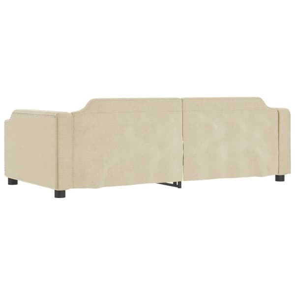 vidaXL daybed med udtræk og skuffer 80x200 cm stof cremefarvet