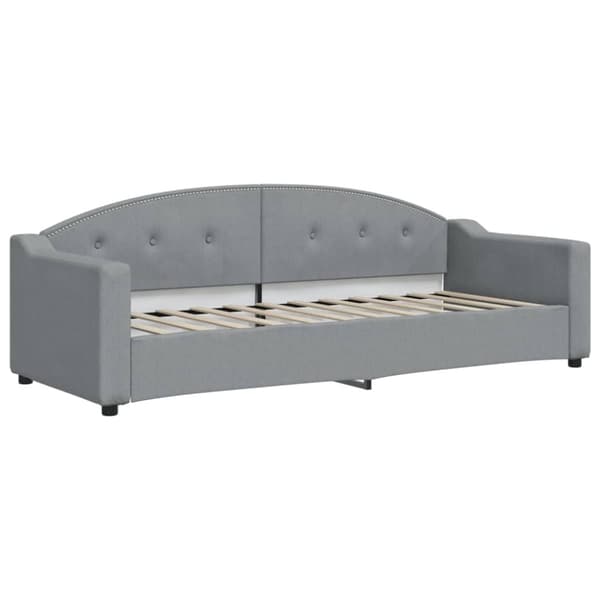 vidaXL daybed med udtræk og skuffer 80x200 cm stof lysegrå