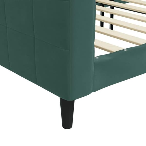 vidaXL Dagbädd mörkgrön 100x200 cm sammet
