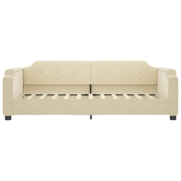 vidaXL Dagbädd gräddvit 90x200 cm tyg