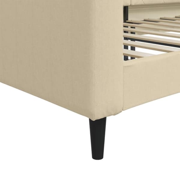 vidaXL daybed 90x200 cm stof cremefarvet