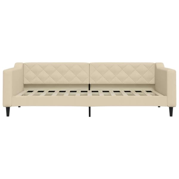 vidaXL daybed 90x200 cm stof cremefarvet
