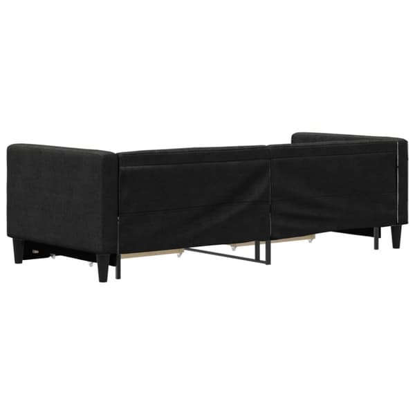 vidaXL daybed med udtræk og skuffer 80x200 cm stof sort