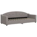 Miniatyrbillede 5 af 11: vidaXL daybed med udtræk og skuffer 80x200 cm stof gråbrun