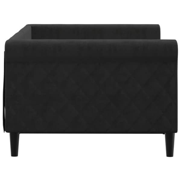 vidaXL Dagbädd svart 90x190 cm sammet