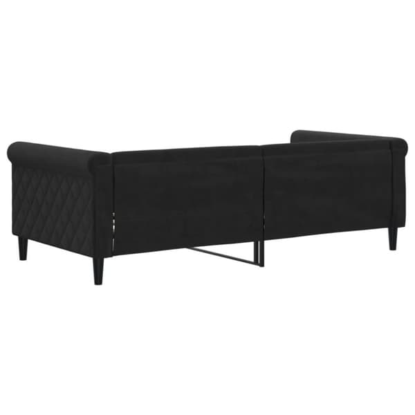 vidaXL Dagbädd svart 90x190 cm sammet