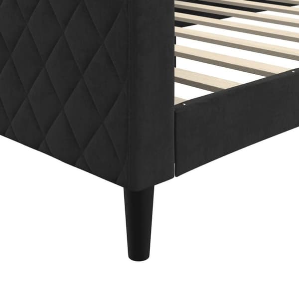 vidaXL Dagbädd svart 90x190 cm sammet