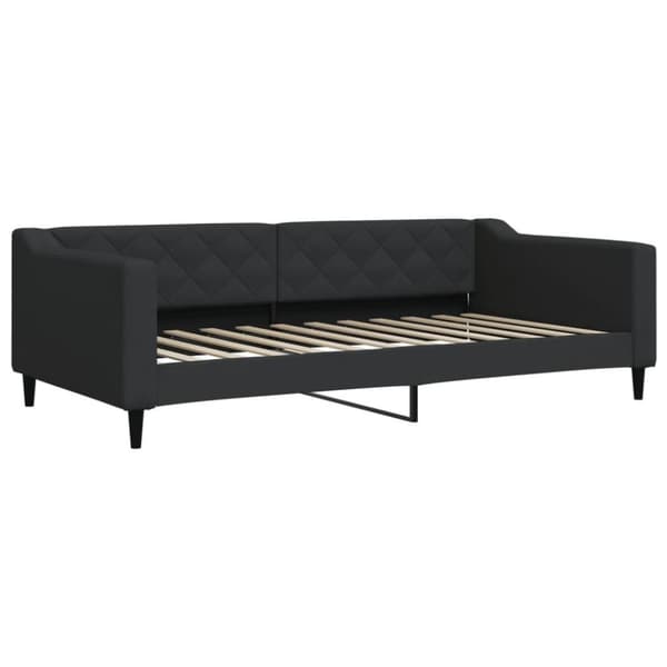 vidaXL Dagbädd svart 100x200 cm tyg
