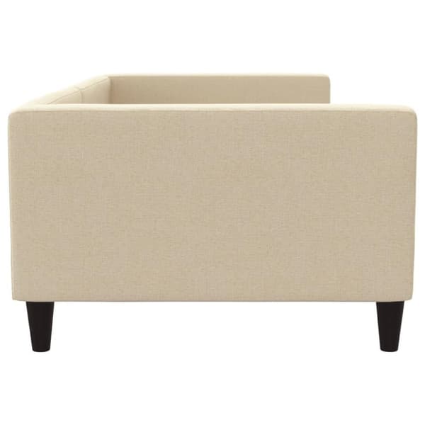 vidaXL daybed 100x200 cm stof cremefarvet