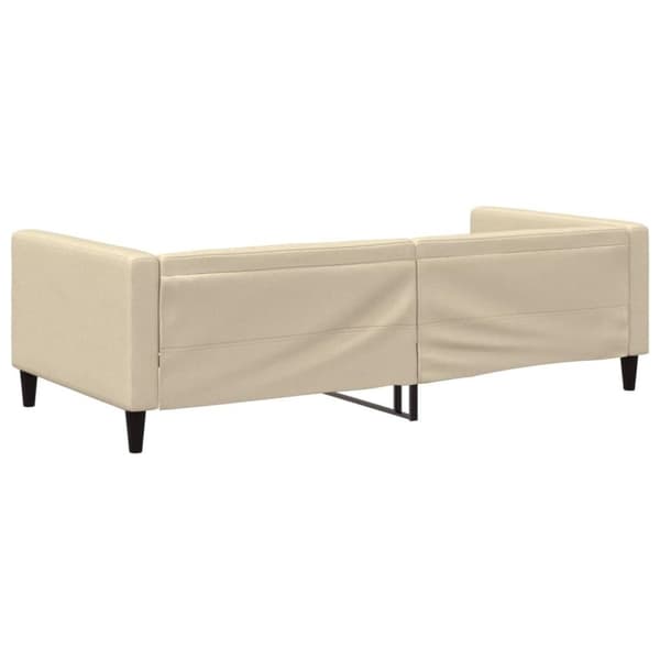 vidaXL daybed 100x200 cm stof cremefarvet