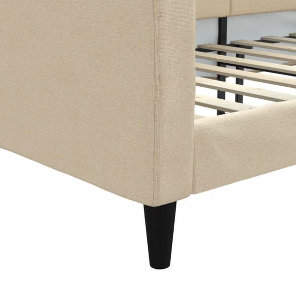 vidaXL daybed 100x200 cm stof cremefarvet