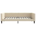 Miniatyrbillede 2 af 8: vidaXL daybed 100x200 cm stof cremefarvet
