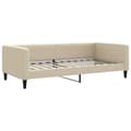 Miniatyrbillede 1 af 8: vidaXL daybed 100x200 cm stof cremefarvet