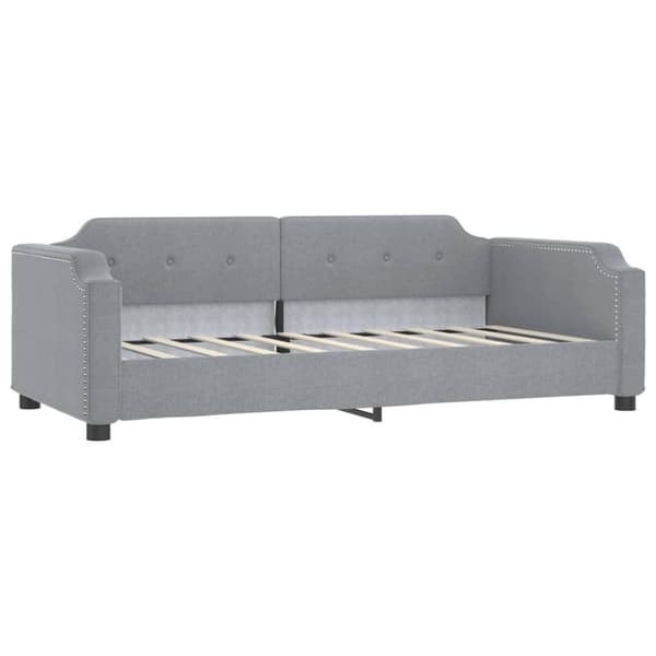 vidaXL Dagbädd ljusgrå 100x200 cm tyg