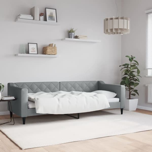 vidaXL daybed 80x200 cm stof lysegrå