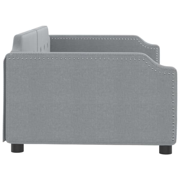 vidaXL daybed 100x200 cm stof lysegrå