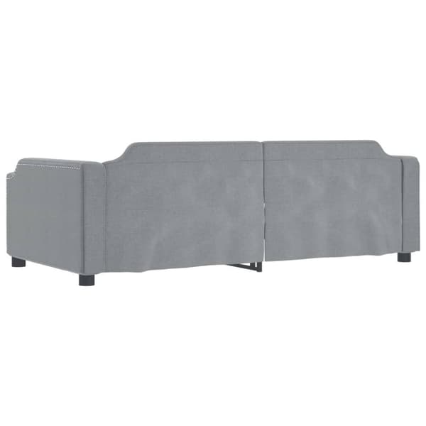 vidaXL daybed 100x200 cm stof lysegrå