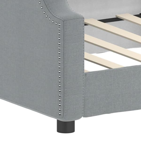vidaXL daybed 100x200 cm stof lysegrå