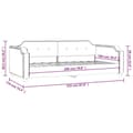 Miniatyrbillede 7 af 8: vidaXL daybed 100x200 cm stof lysegrå