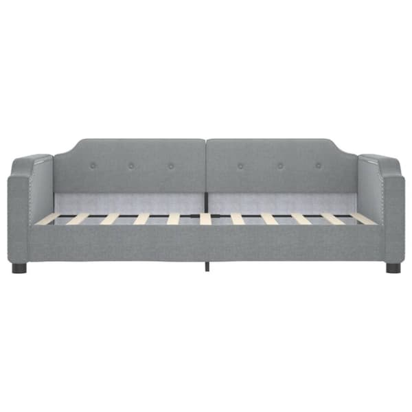 vidaXL daybed 100x200 cm stof lysegrå