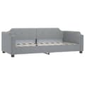 Miniatyrbillede 4 af 11: vidaXL daybed med udtræk og skuffer 90x200 cm stof lysegrå