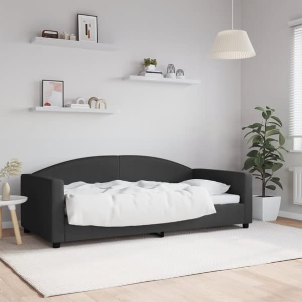 vidaXL Dagbädd svart 90x190 cm tyg