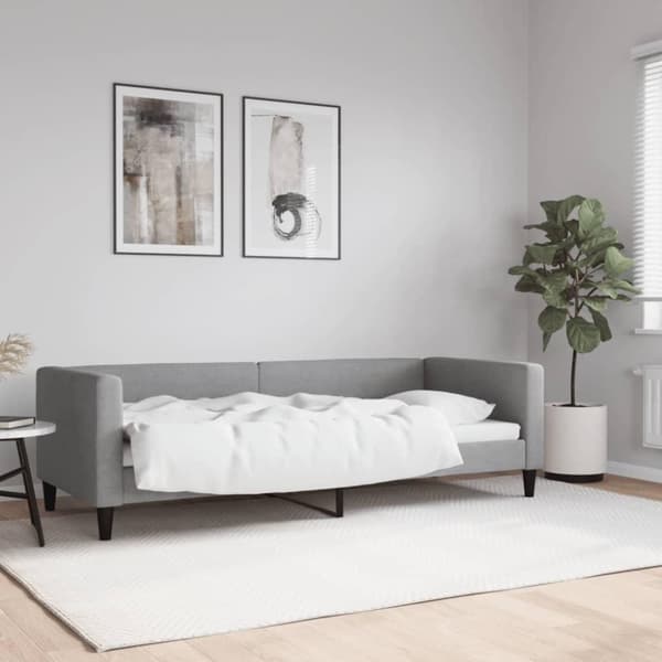 vidaXL daybed 80x200 cm stof lysegrå
