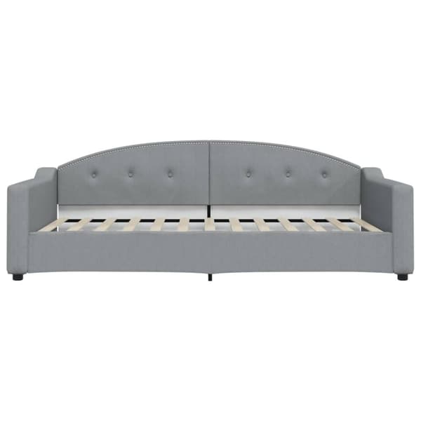 vidaXL daybed med madras 100x200 cm stof lysegrå