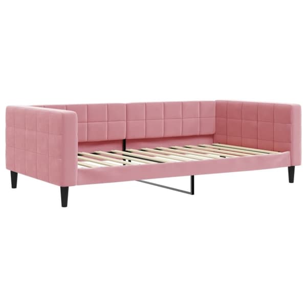 vidaXL Dagbädd rosa 100x200 cm sammet