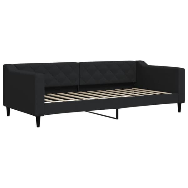 vidaXL Dagbädd svart 90x200 cm tyg